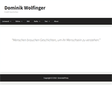 Tablet Screenshot of dominikwolfinger.com